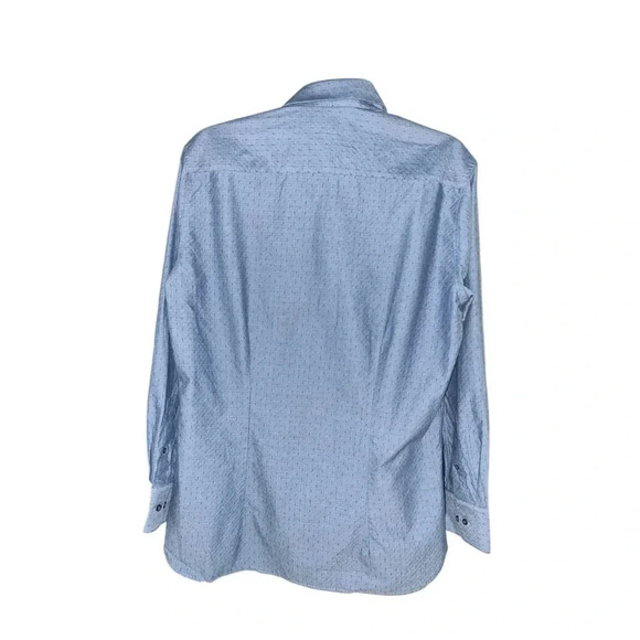 Ted Baker Endurance Blue Patterned Shirt Contrast Flip Cuff Size 16 32/33 - Picture 2 of 7